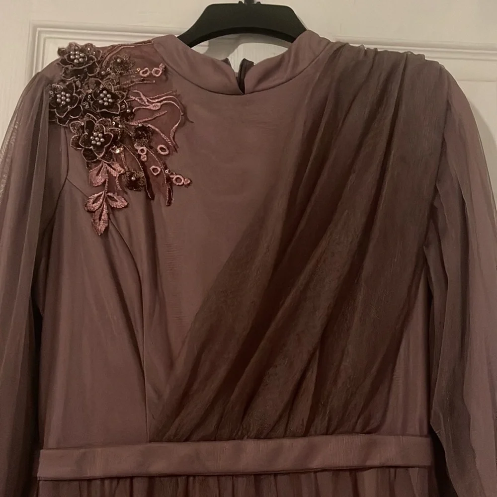 Long sleeve maxi Evening dress size 42 - Picture 3 of 5